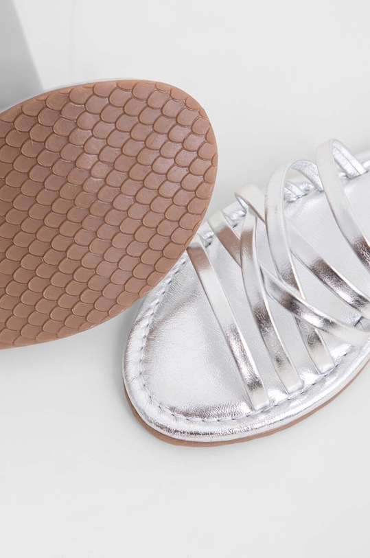 Answear Lab klapki skórzane DE4168.1.DB srebrny