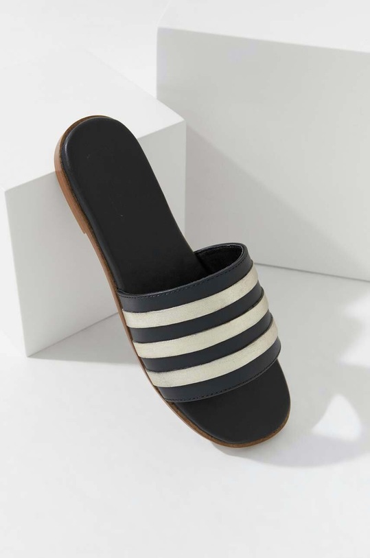 Answear Lab slapi de piele piele aur 220282.DB