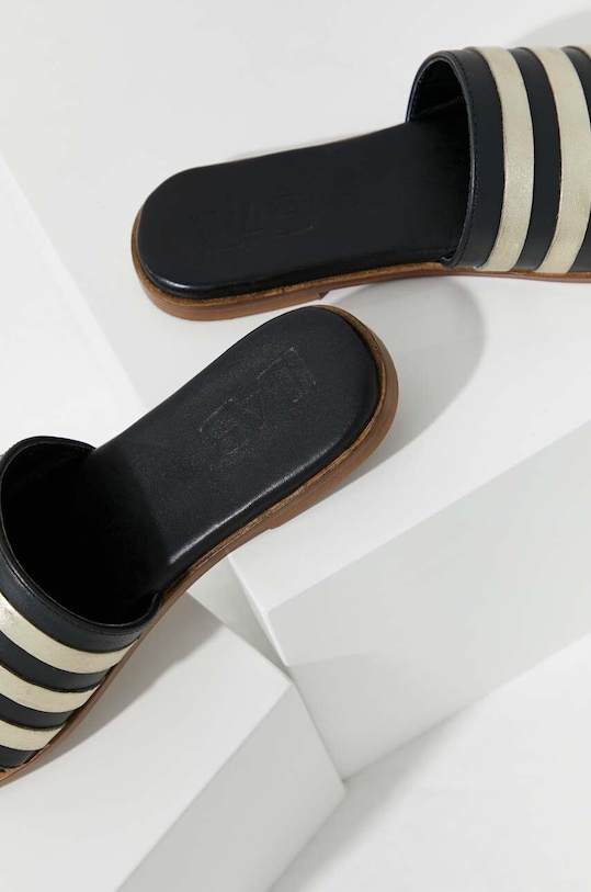 Kožené šľapky Answear.LAB zlatá 220282.DB