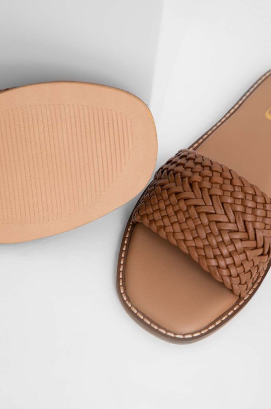 Answear Lab klapki skórzane SC6669.2.AT brązowy