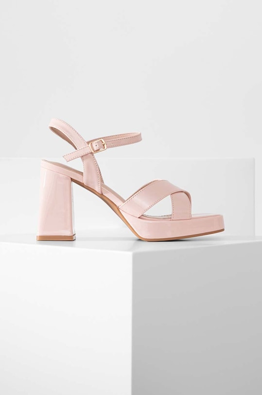 Answear.LAB sandali finta pelle verniciata beige 2AA1541102.7600.DB