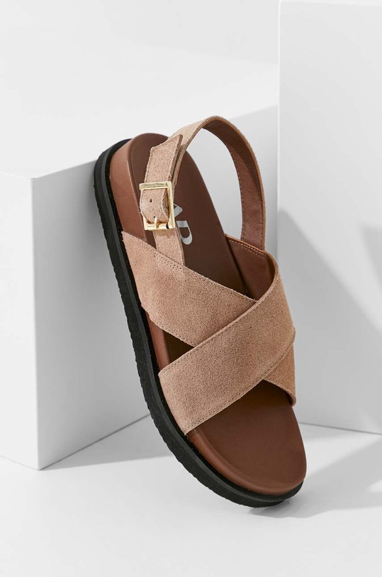 Answear Lab sandały zamszowe 8861.1.AT beżowy WS23
