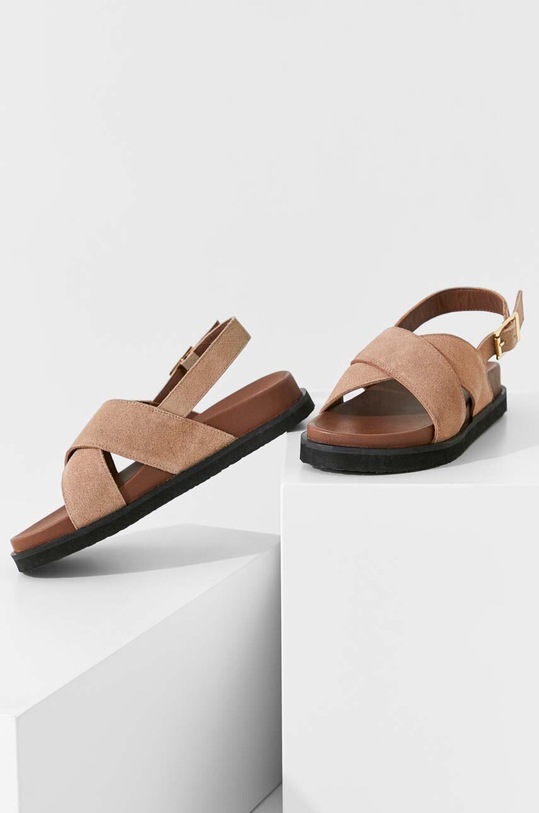 Obuwie Answear Lab sandały zamszowe 8861.1.AT beżowy