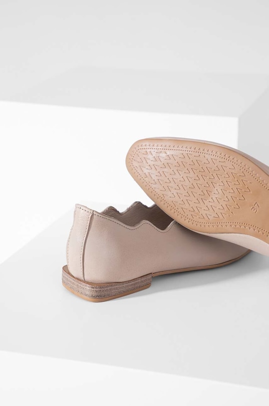 Obuwie Answear Lab baleriny skórzane 1057.326.DB beżowy