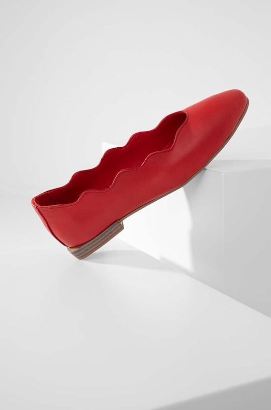 Answear Lab baleriny skórzane czerwony 1057.100.DB