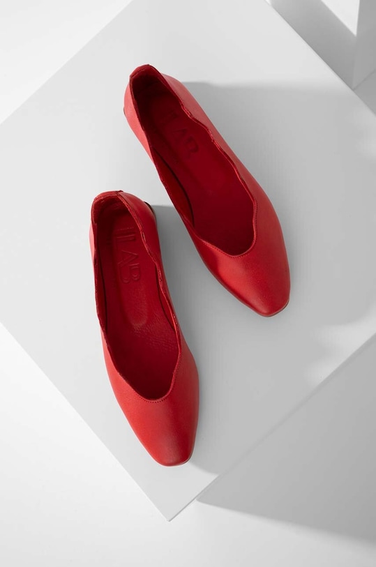 Obuwie Answear Lab baleriny skórzane 1057.100.DB czerwony