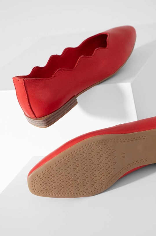 Answear Lab balerini de piele rosu 1057.100.DB