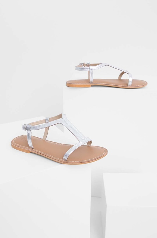 Answear Lab sandały skórzane SC6848.DB srebrny WS23