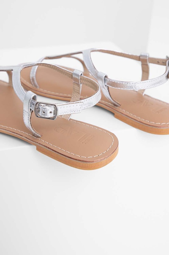 Obuwie Answear Lab sandały skórzane SC6848.DB srebrny