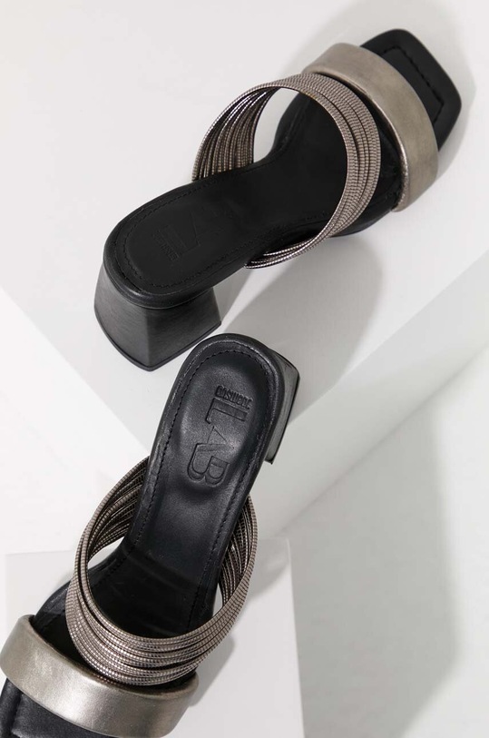 Obuwie Answear Lab klapki skórzane 220293.DB srebrny