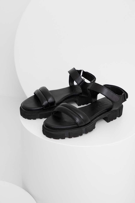 Answear Lab sandale de piele 494.DB negru WS23