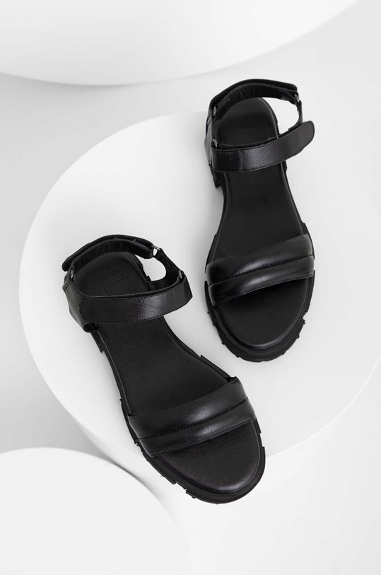 Answear Lab sandale de piele negru 494.DB