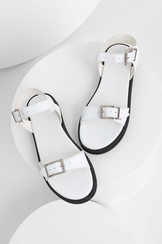 Obuwie Answear Lab sandały skórzane 514.DB biały