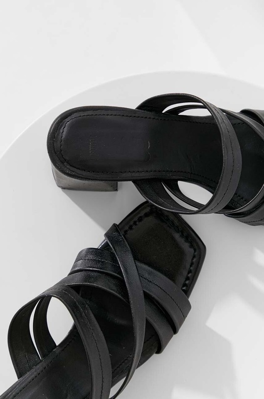 Încălțăminte Answear Lab sandale de piele HR.220266.3.AT negru