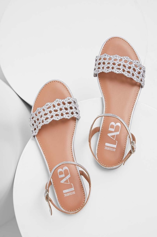 Παπούτσια Δερμάτινα σανδάλια Answear.LAB 29005.B.1.DB ασημί