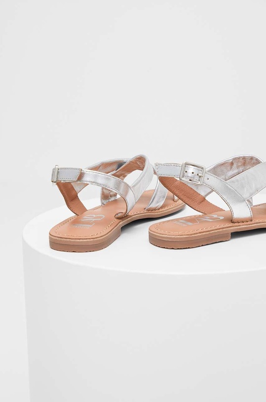 Answear Lab sandały skórzane srebrny 28969.1.DB