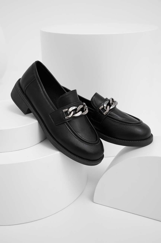 Mokasíny Answear.LAB X limitovaná kolekce SISTERHOOD imitace kůže černá VTS22052.AT