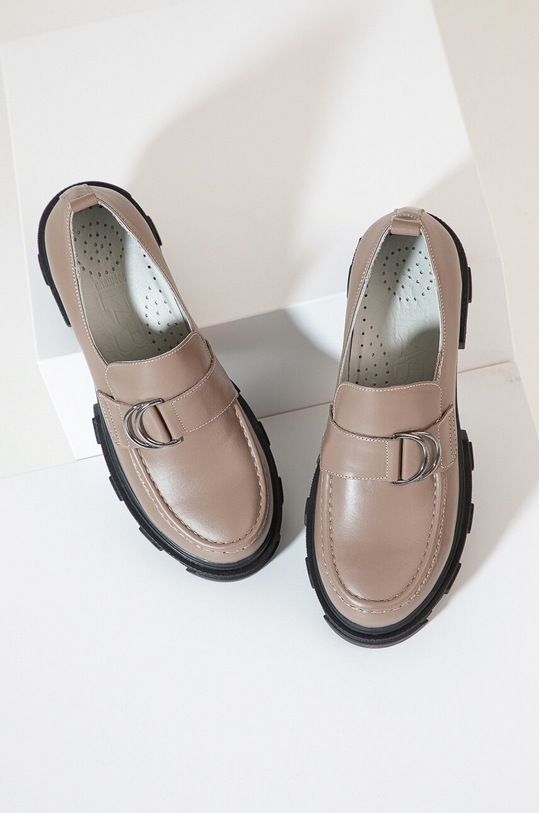 Încălțăminte Answear Lab mocasini de piele 017.2522.44.AT bej