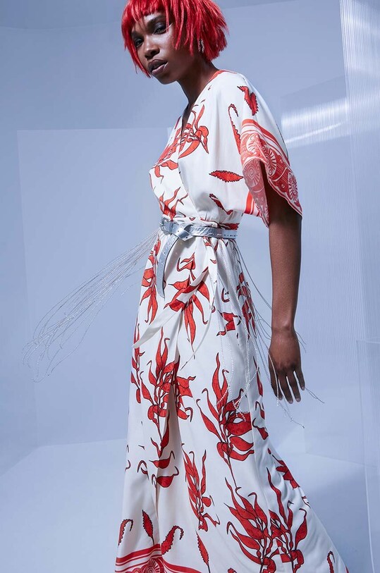 Answear Lab rochie maxi bej WS23.SSD505