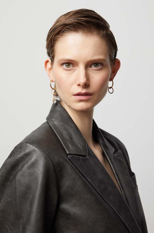 Срібні сережки Answear Lab WS24.AKD009 золотий
