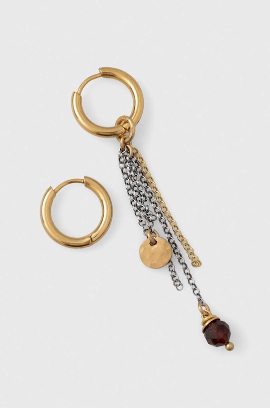 Аксесоари Позлатени сребърни обици с червен гранат Answear.LAB WS24.AKD00A злато