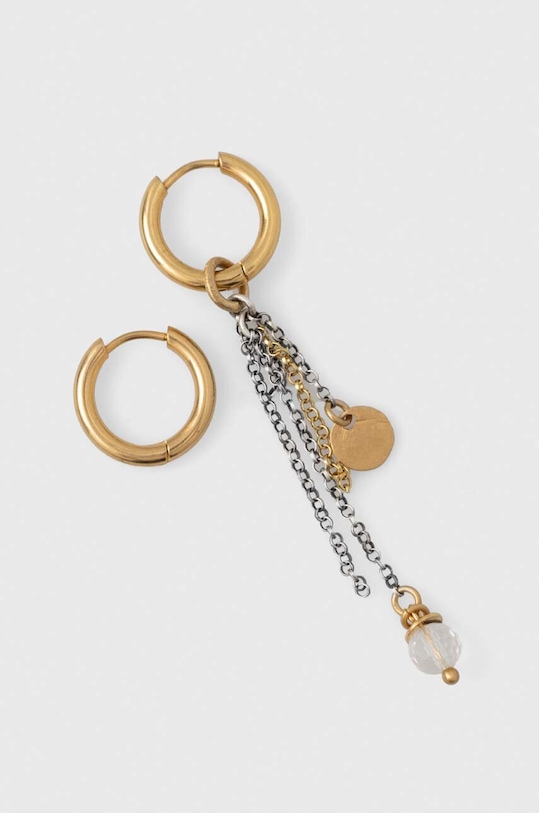 Pozlacené náušnice s horským křišťálem Answear.LAB WS24.AKD00B zlatá WS24