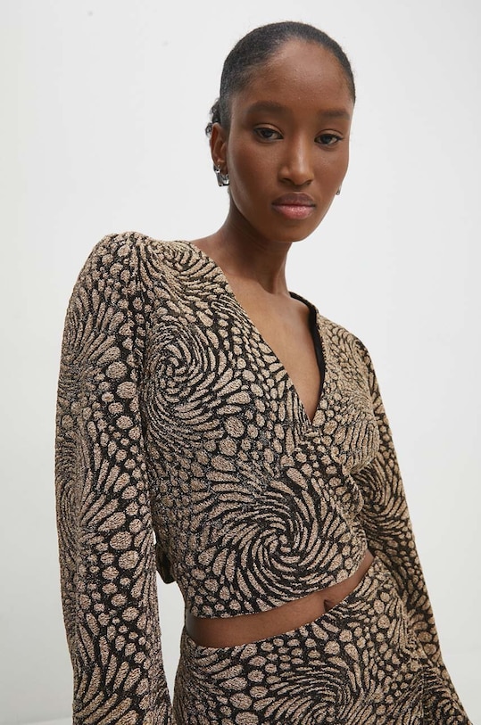 Блузка Answear.LAB довгий золотий WS24.BDD006