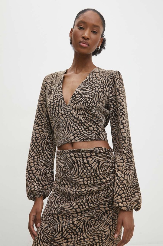 Блузка Answear.LAB золотий WS24.BDD006