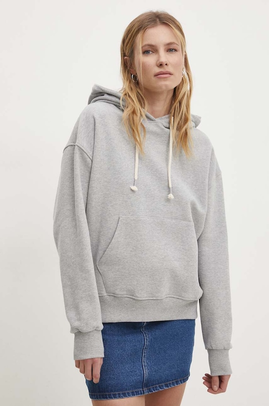 Answear Lab bluza z kapturem szary MOHELI.1.pdb