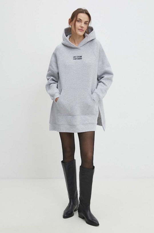 Answear Lab bluza melanj gri WS24.BLD907