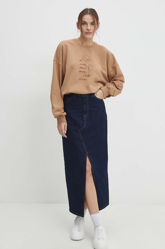 Answear Lab bluza WS24.BLD910 bej WS24
