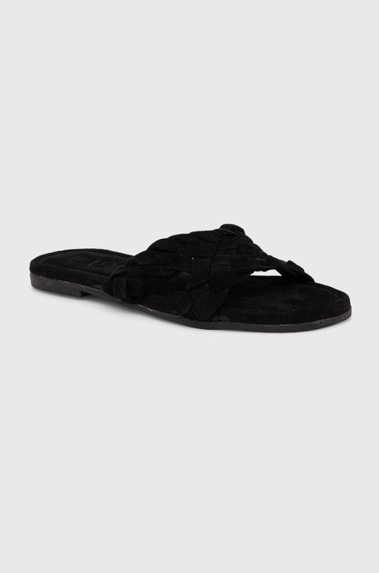 Answear.LAB klapki zamszowe czarny SC4070.indb