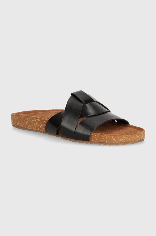 Answear Lab klapki skórzane płaski czarny DE.4970.indb
