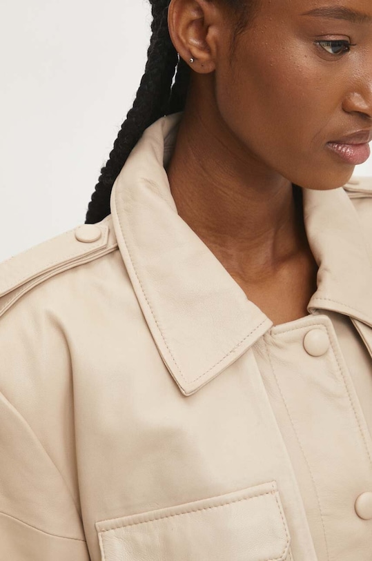 Kožený kabát Answear.LAB WS24.KPD002