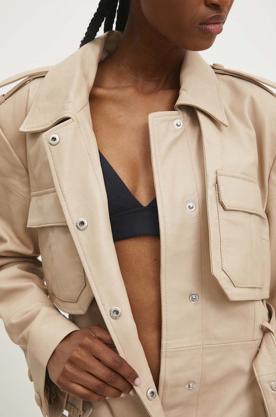 Kožený kabát Answear.LAB WS24.KPD002