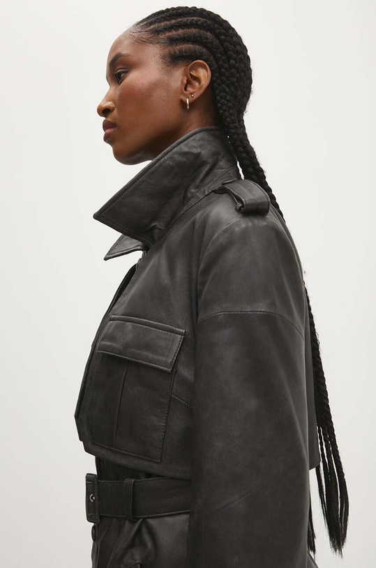 Kožený kabát Answear.LAB WS24.KPD002