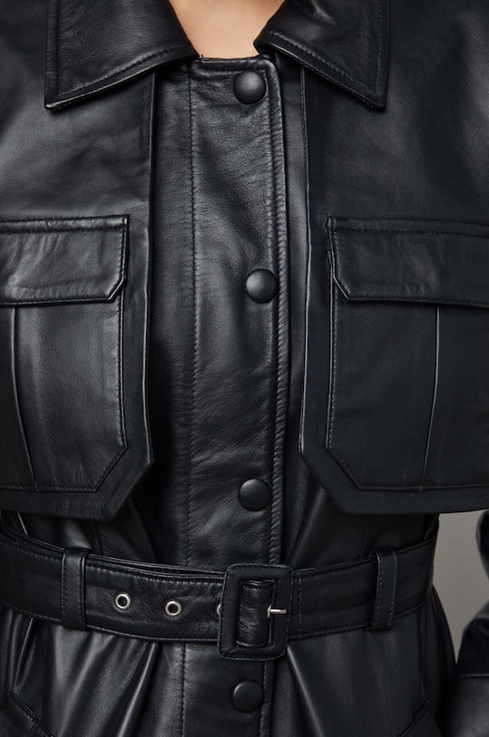 Answear Lab płaszcz skórzany WS24.KPD002