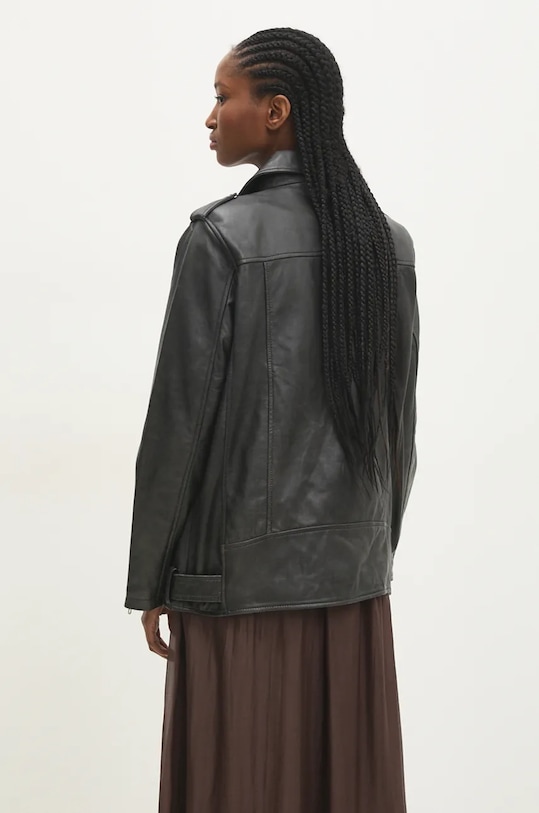 Odzież Answear.LAB kurtka skórzana WS24.KUD001 szary