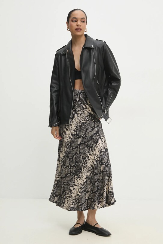 Kožená bunda Answear.LAB WS24.KUD001 černá WS24