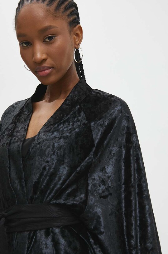 Answear.LAB marynarka welurowa WS24.KZD003 czarny