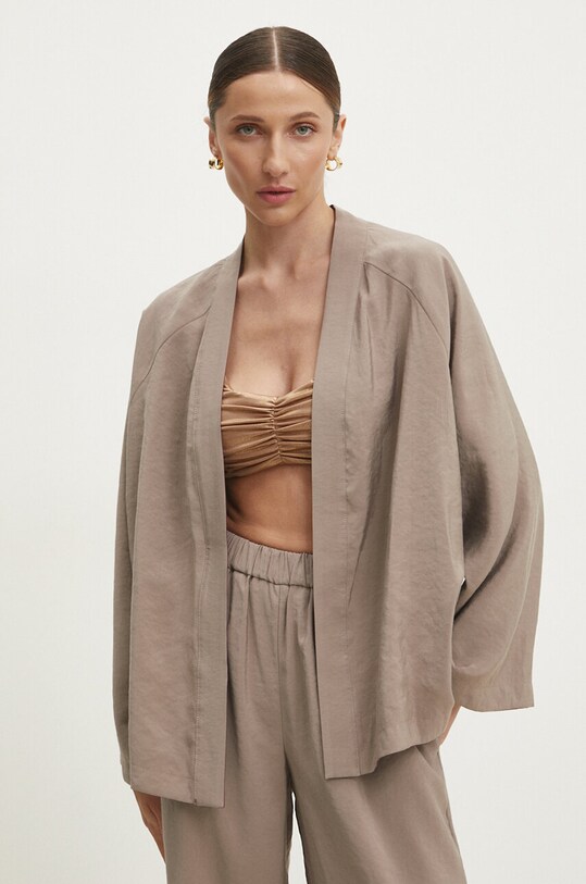 Answear Lab marynarka dwustronna WS24.KZD009 beżowy WA24