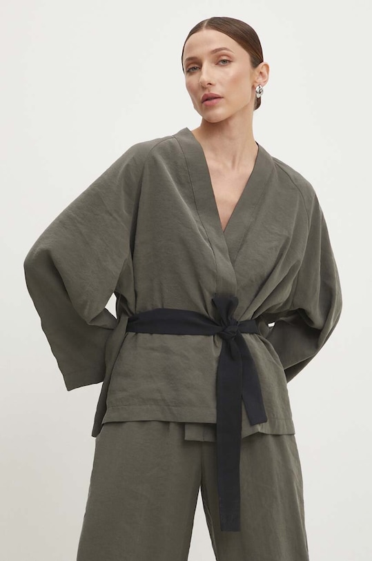 Answear Lab marynarka dwustronna tkanina czarny WS24.KZD009