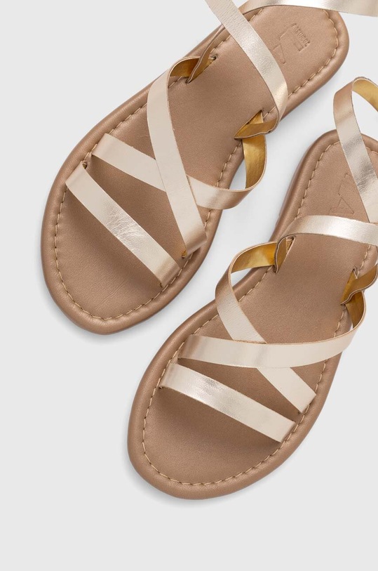 Answear Lab sandały skórzane złoty 2023.696.indb