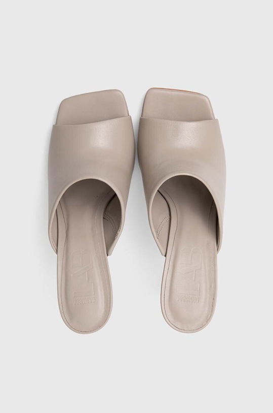 Шкіряні шльопанці Answear.LAB бежевий 657006.CAB01.bdb