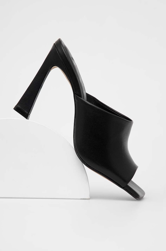 Δερμάτινα mules Answear.LAB 657006.CAB01.bdb μαύρο WS24