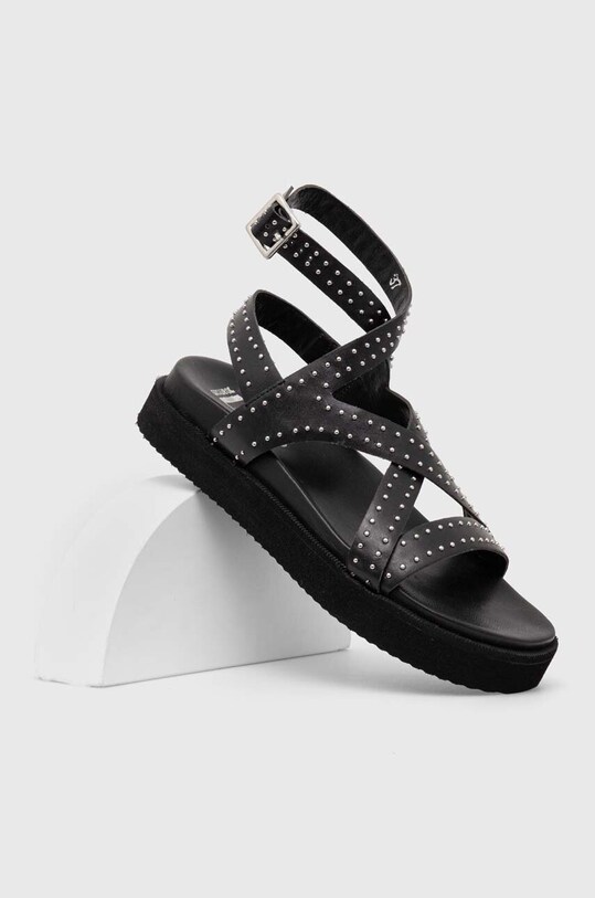 Answear Lab sandale de piele 29344.indb negru WS24