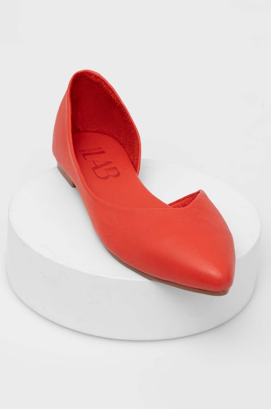 Answear Lab baleriny skórzane czerwony 22245.tudb