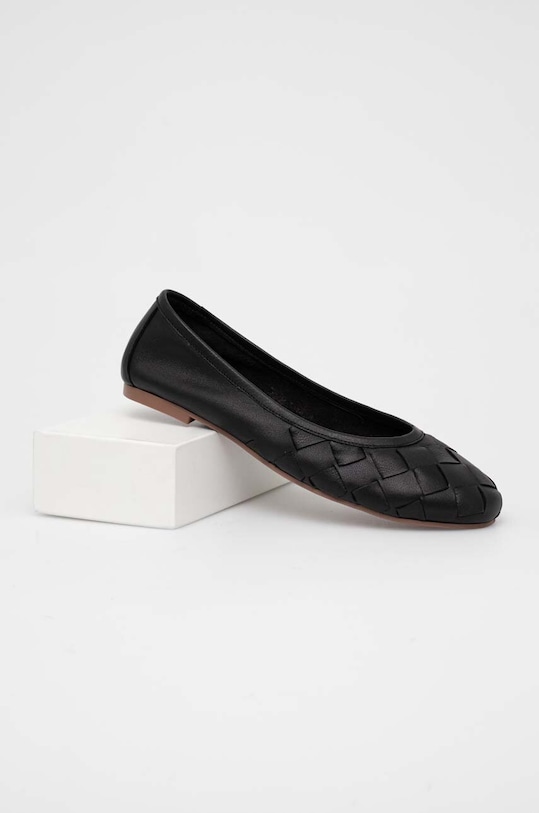Answear Lab baleriny skórzane czarny 21244.tudb