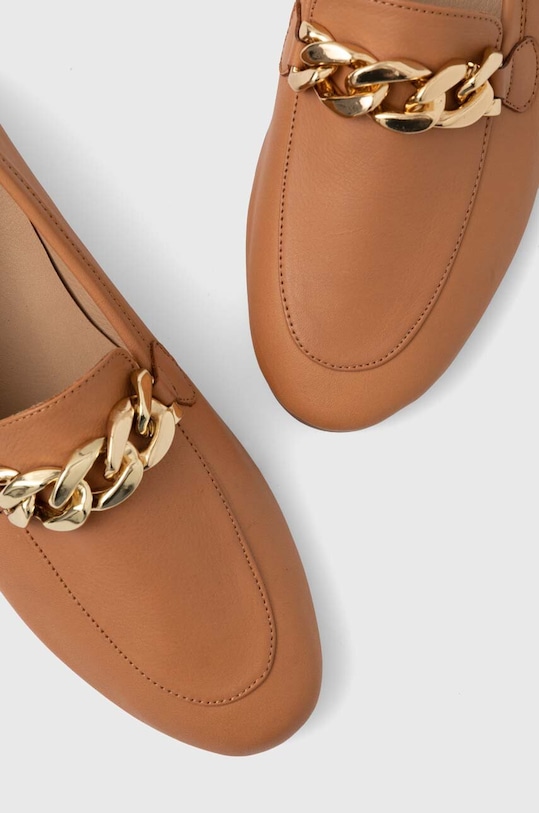 Answear Lab mokasyny skórzane brązowy W.24205.tudb