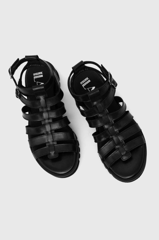 Boty Kožené sandály Answear.LAB 5F.702.pdb černá